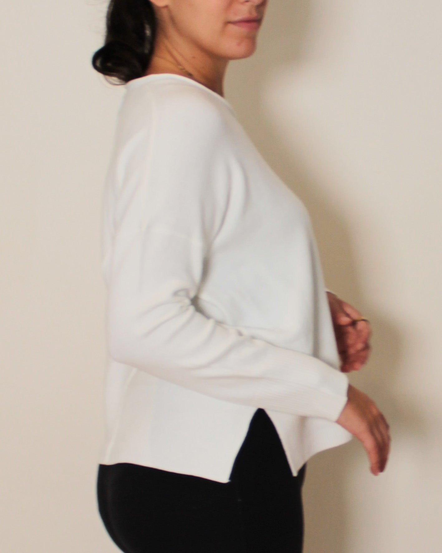 ROLLED CREWNECK JUMPER