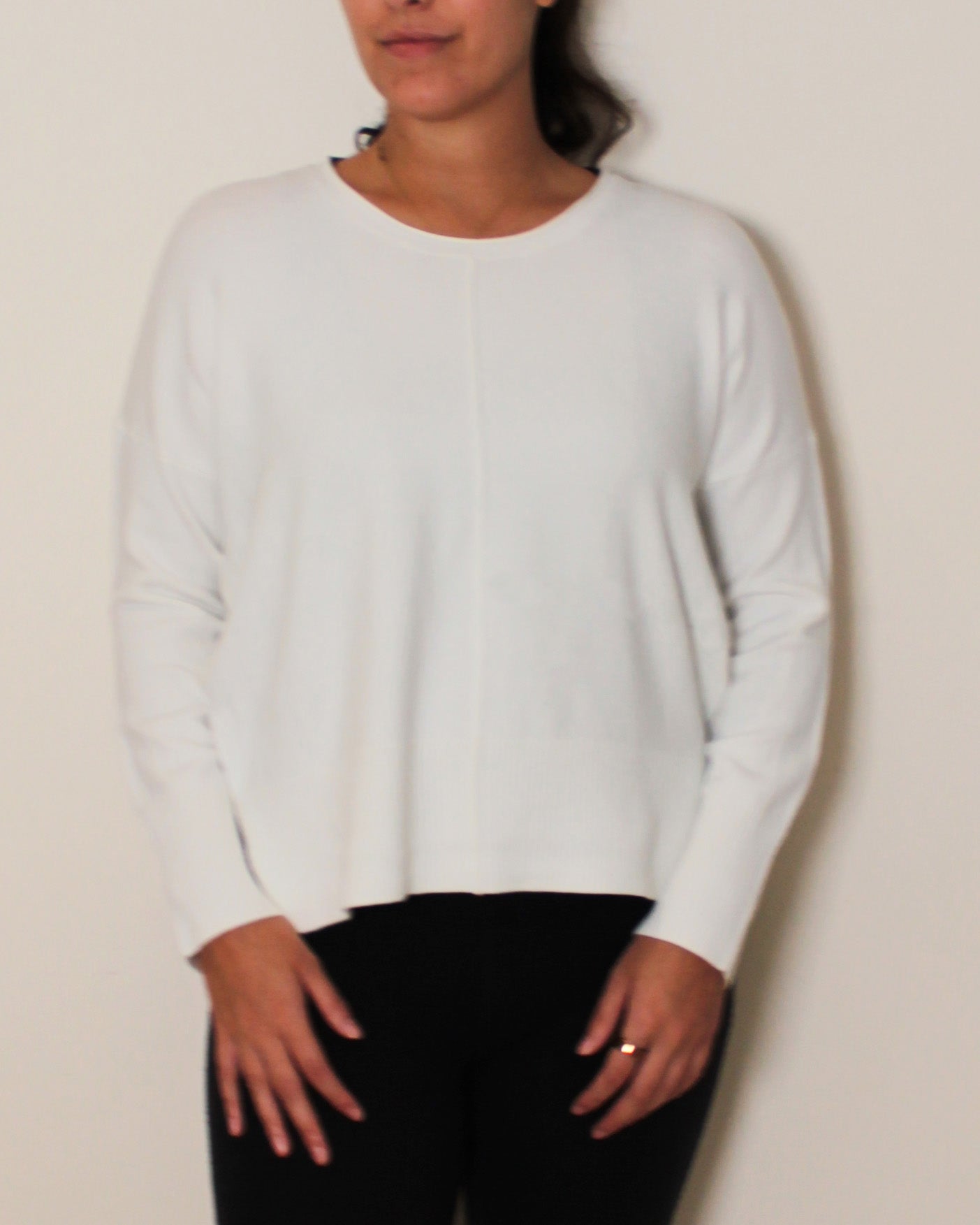 ROLLED CREWNECK JUMPER