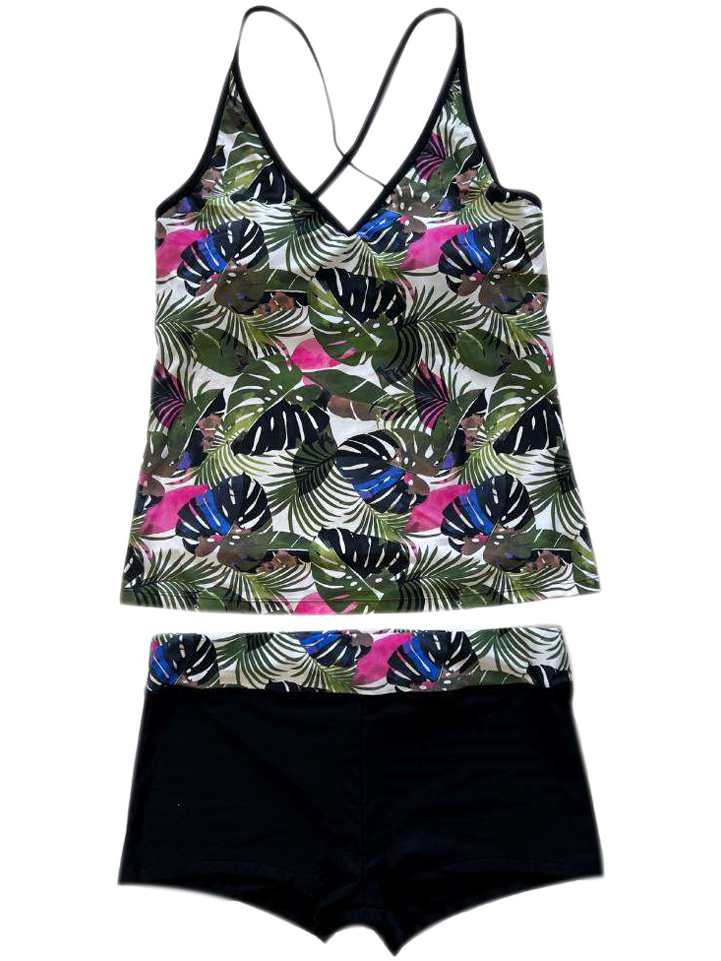 TANKINI SET W/ BOYLEG BRIEF