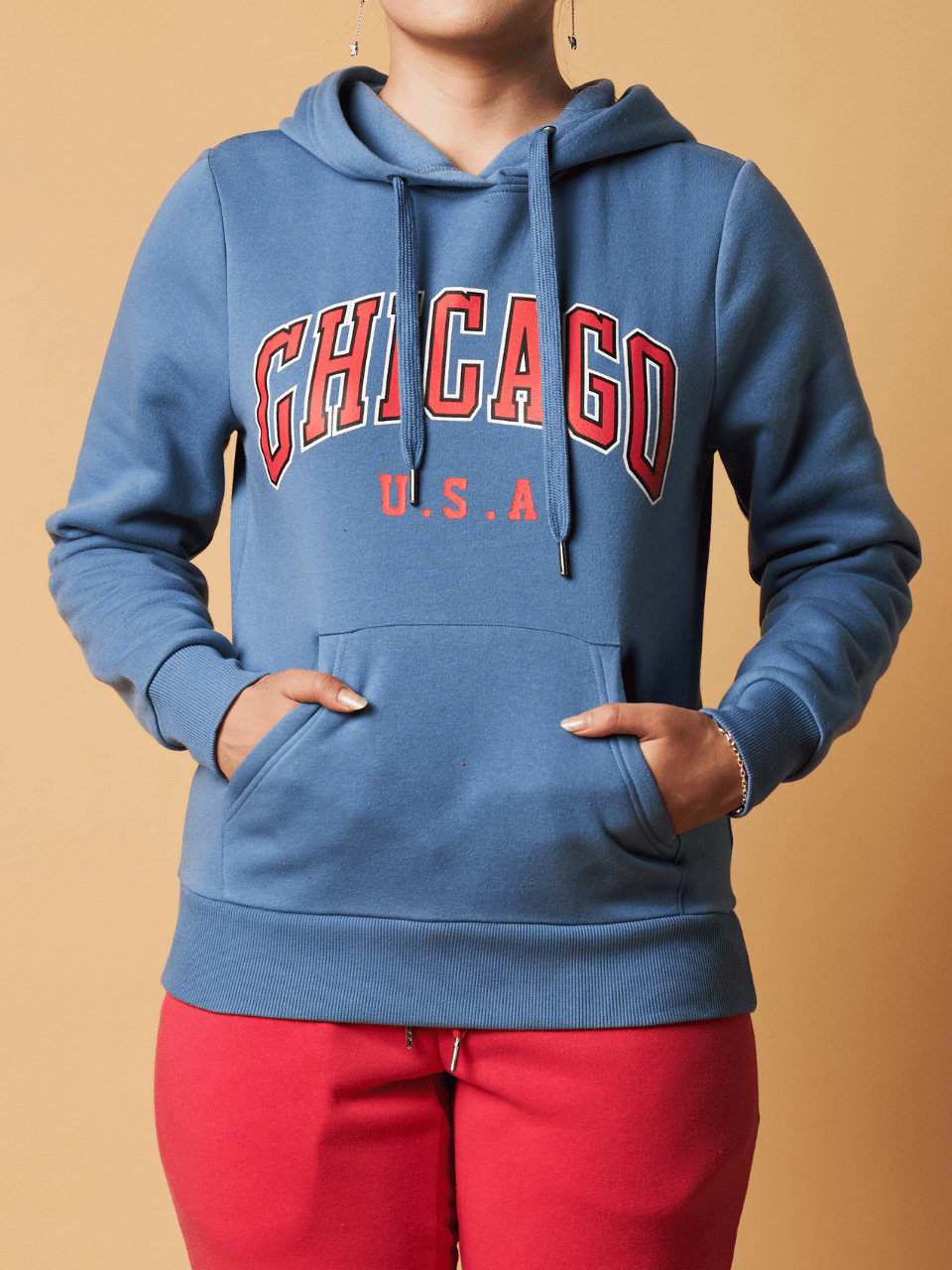 PRINTED HOODIE W/ KANGA POCKETS