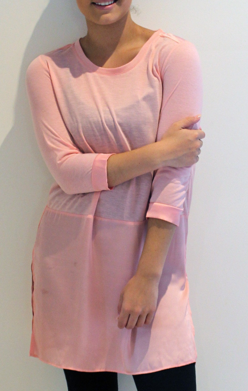 TUNIC SATIN TRIM TOP