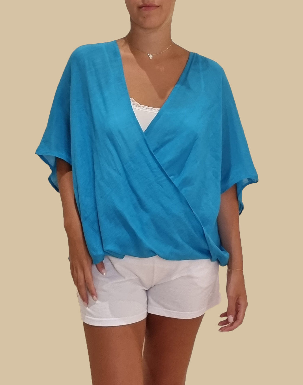 CROSS DRAPE TOP