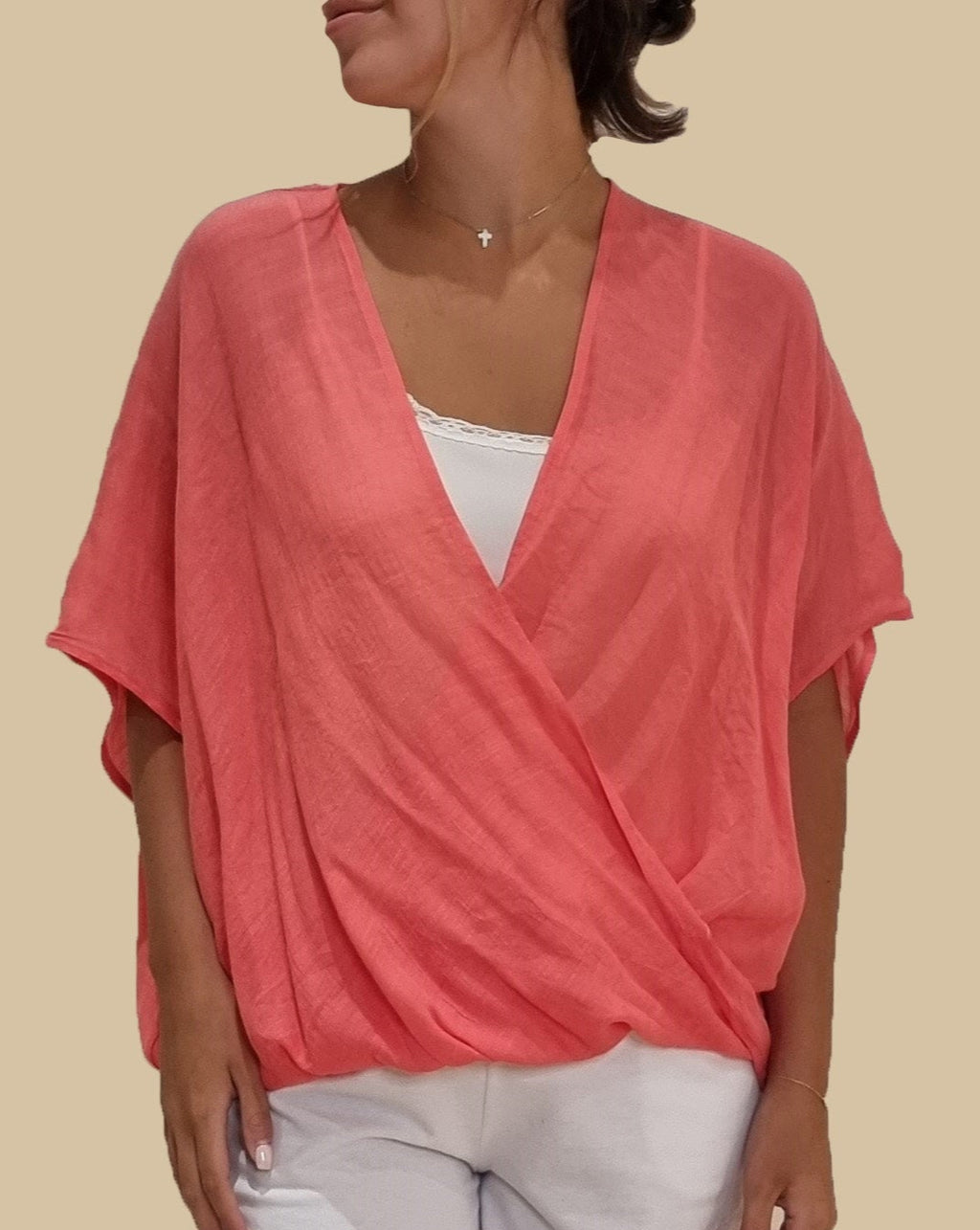 CROSS DRAPE TOP