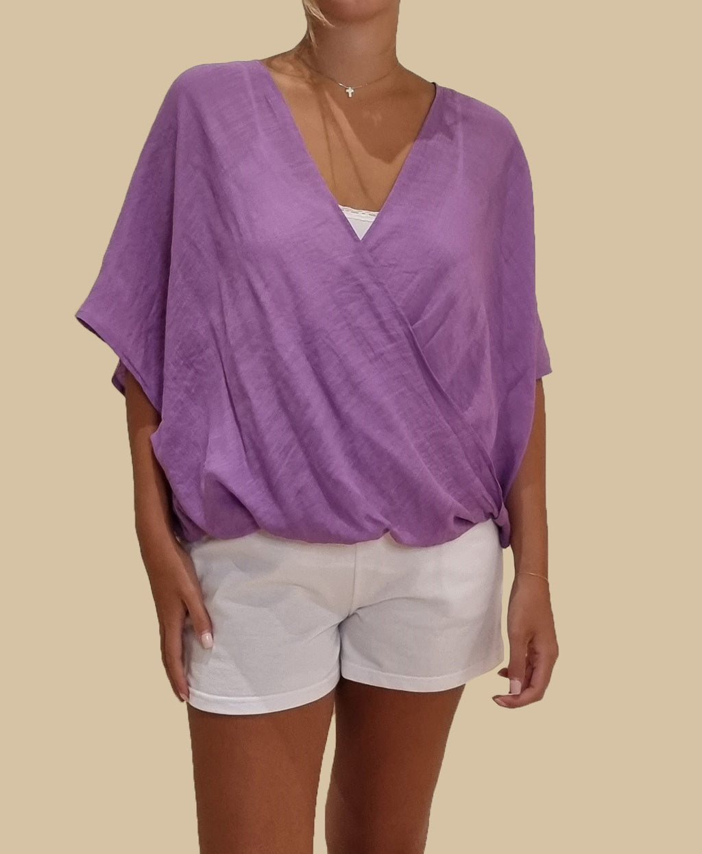 CROSS DRAPE TOP