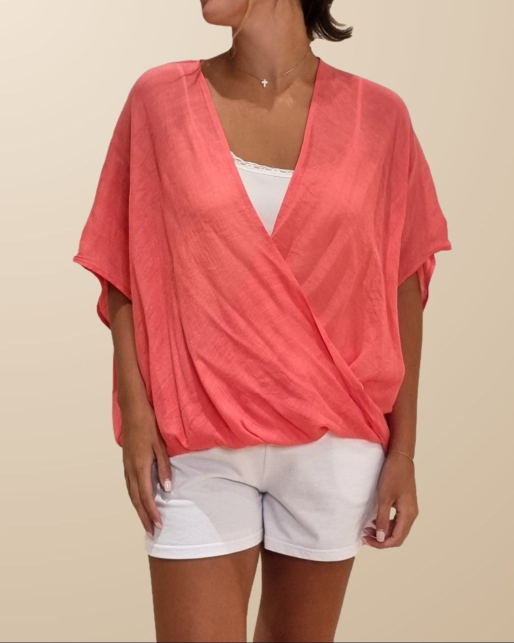 CROSS DRAPE TOP