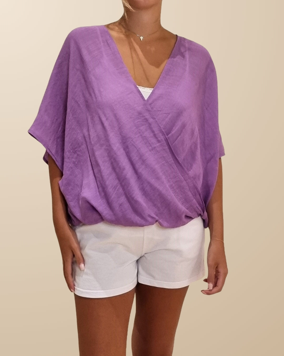 CROSS DRAPE TOP