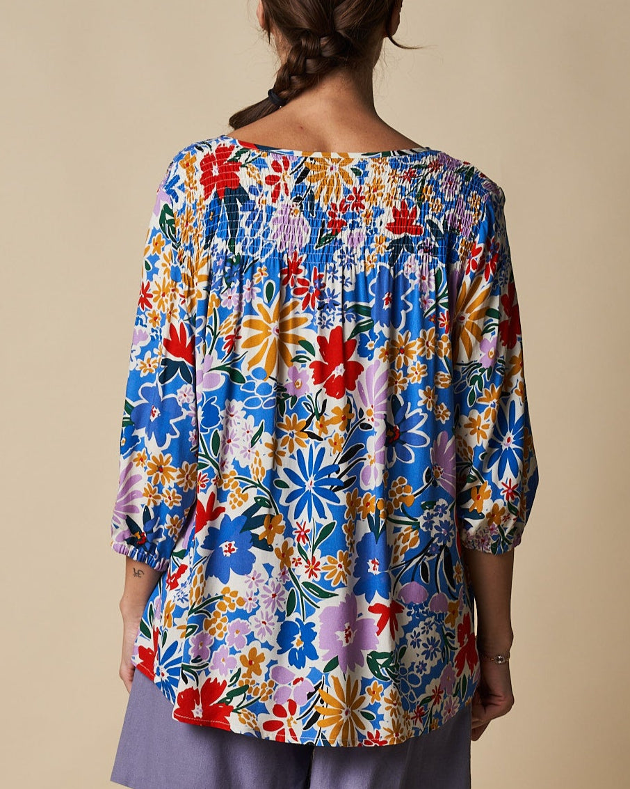 SHIRRED BLOUSE