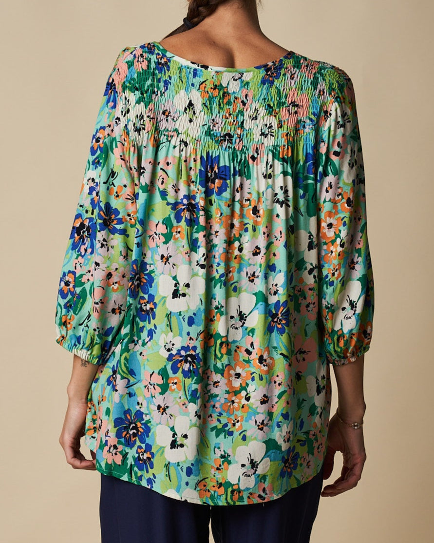 SHIRRED BLOUSE