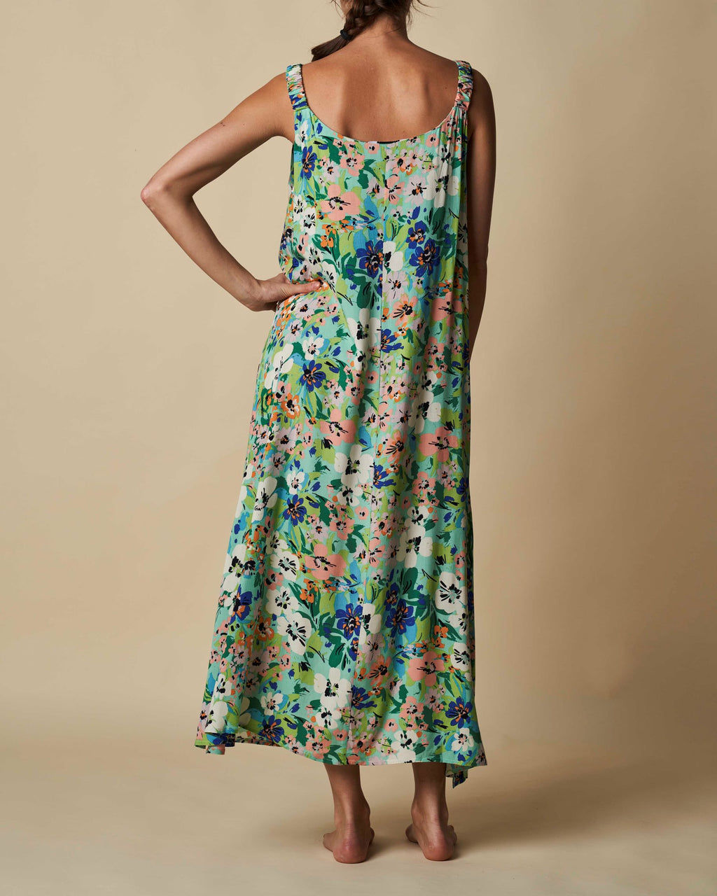 LONG DRESS W/ SCRUNCH STRAP