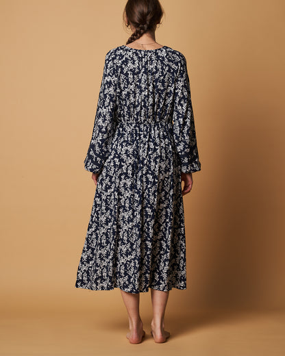 V-NECK MAXI DRESS