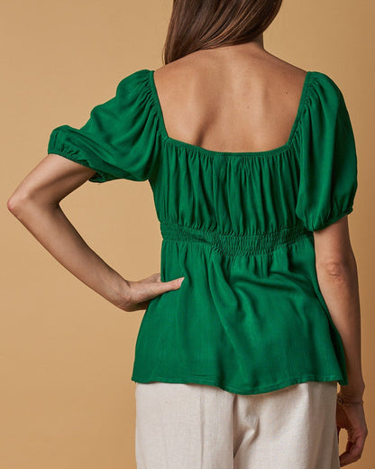 PUFFED SLEEVE TOP