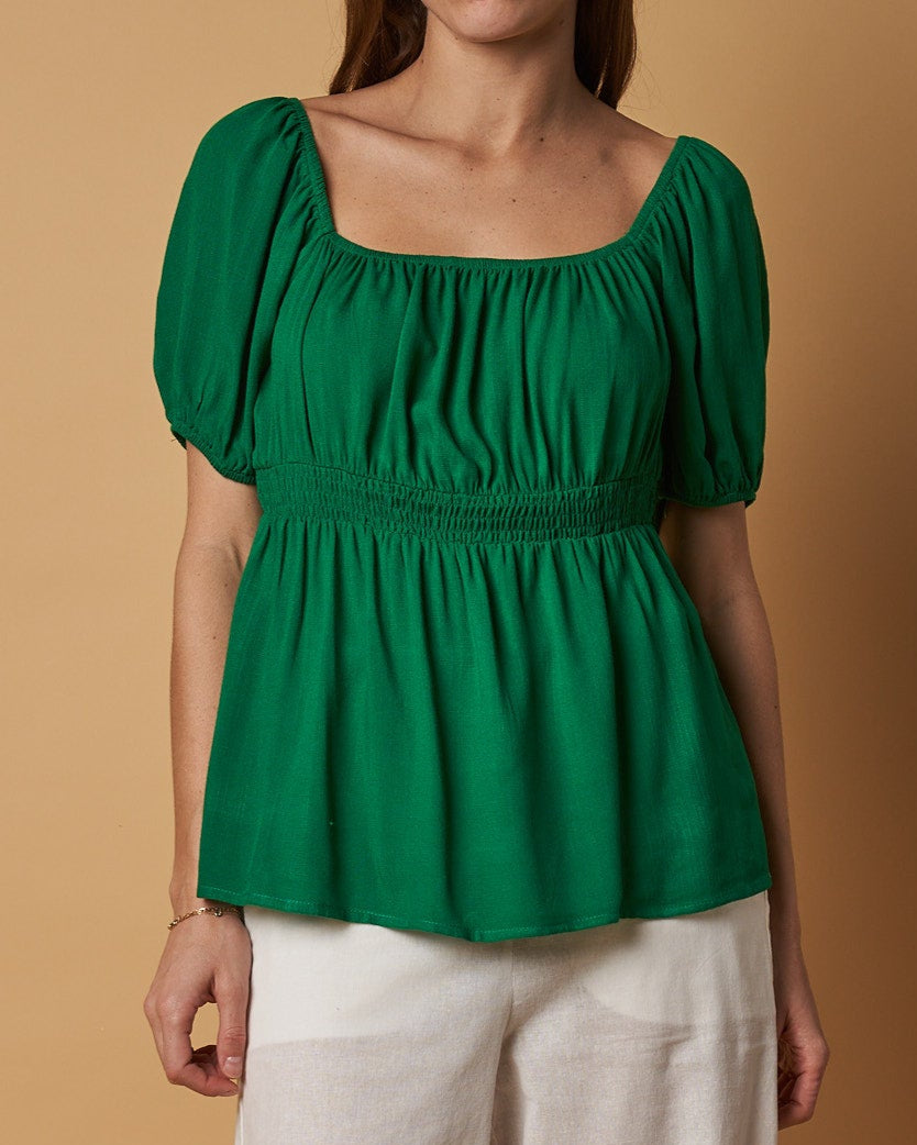 PUFFED SLEEVE TOP