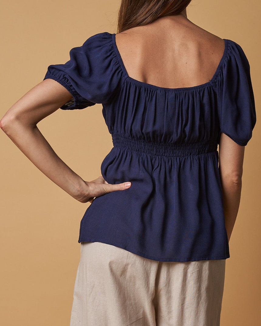 PUFFED SLEEVE TOP