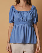 PUFFED SLEEVE TOP
