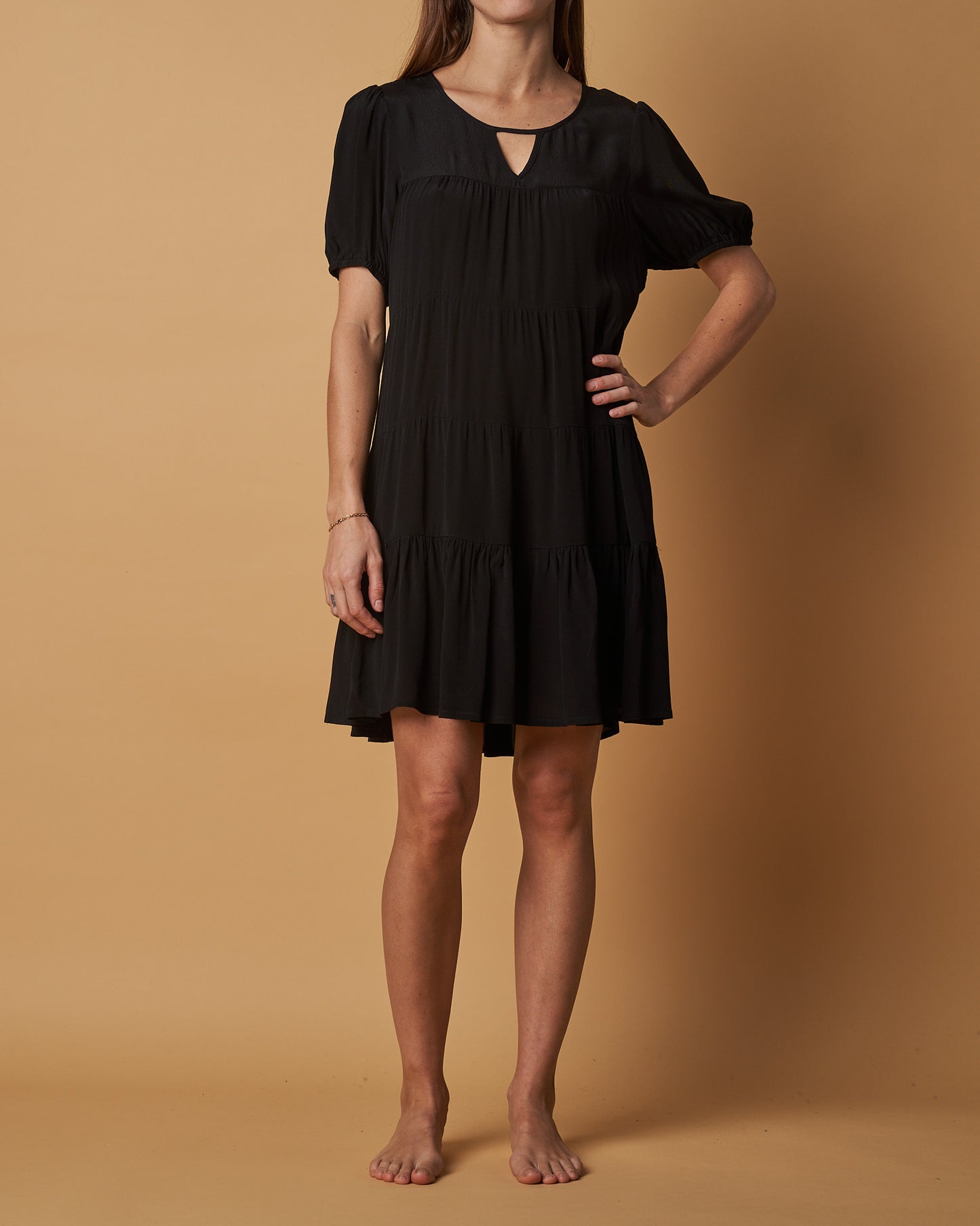 TIERED MIDI DRESS