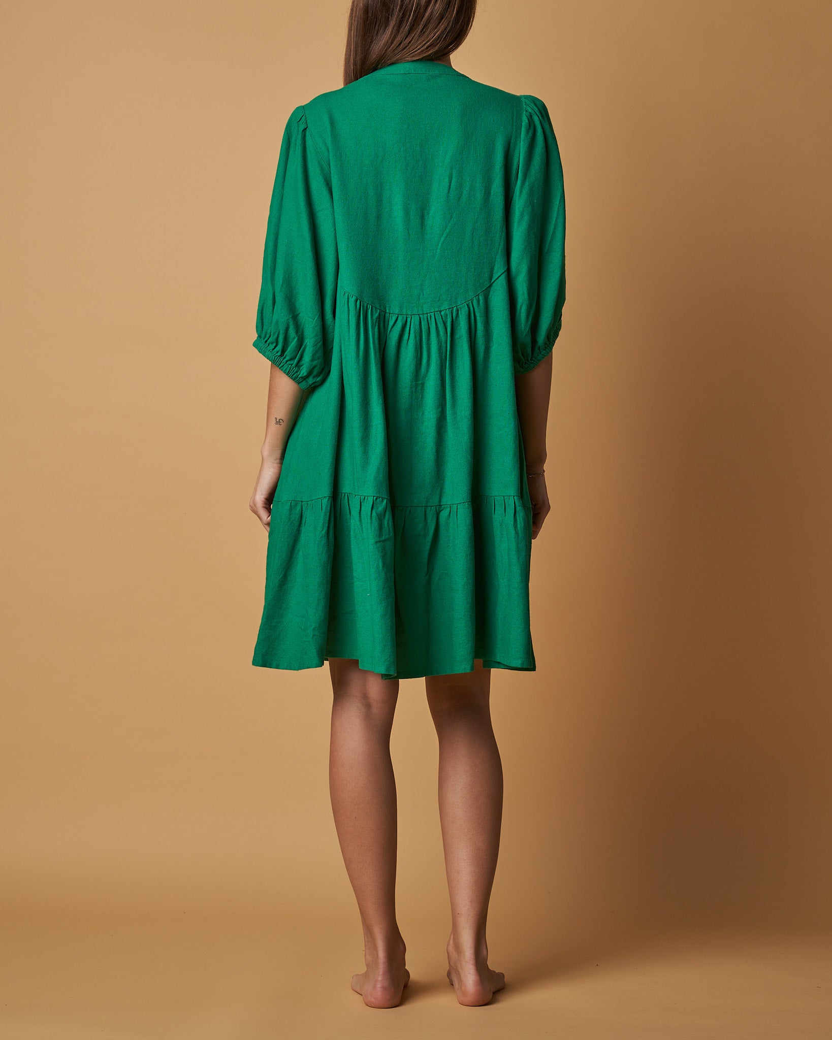 BUTTON THROUGH BABYDOLL DRESS