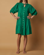 BUTTON THROUGH BABYDOLL DRESS