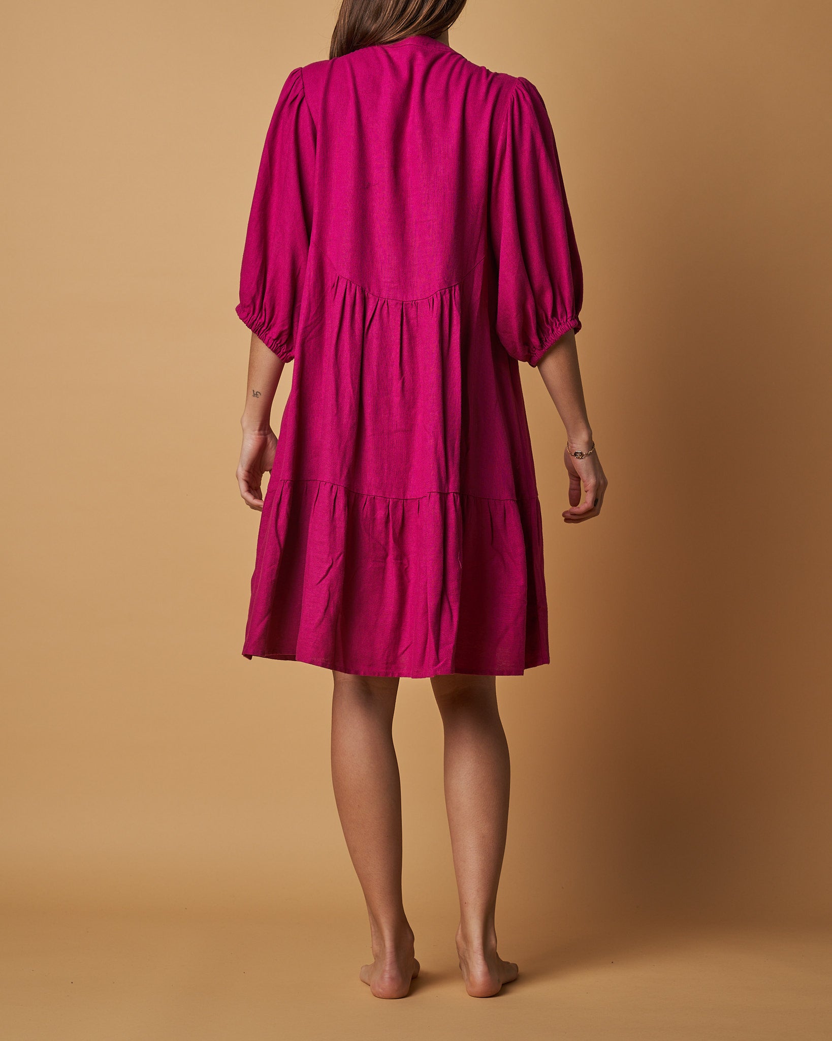 BUTTON THROUGH BABYDOLL DRESS