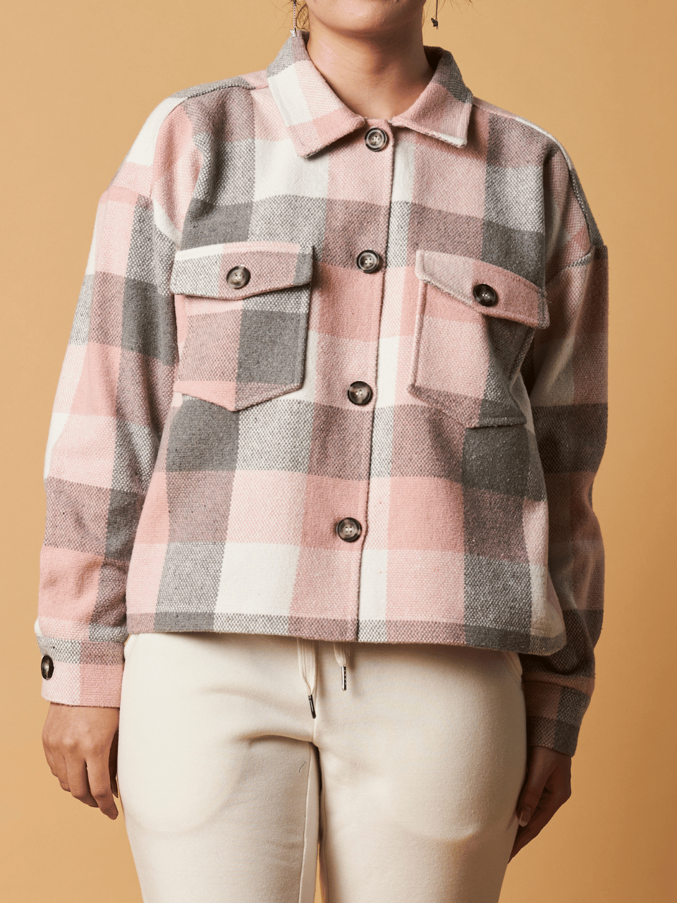 CROPPED CHECKED SHACKET