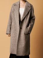 TEXTURED LONG LINE COAT