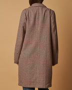 BRADFORD CHECKED SHAWL COLLAR COAT