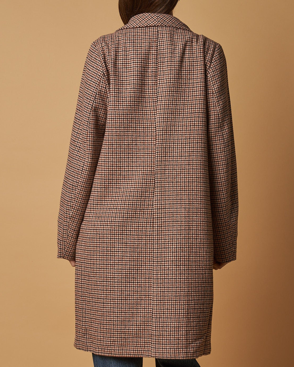 BRADFORD CHECKED SHAWL COLLAR COAT