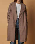 BRADFORD CHECKED SHAWL COLLAR COAT