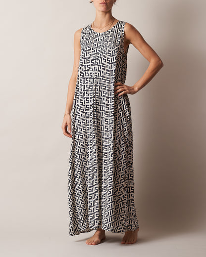 SLEEVELESS MAXI W/  PLEAT