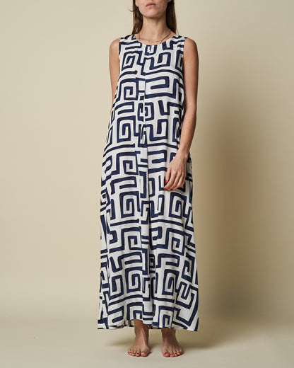 PLEATED MAXI DRESS