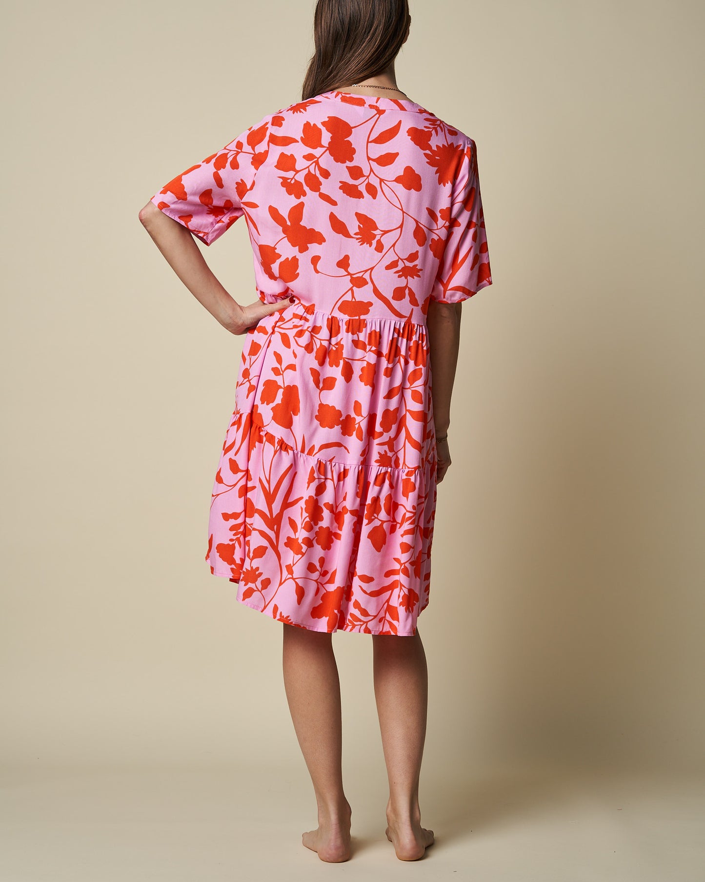 TIERED MIDI DRESS