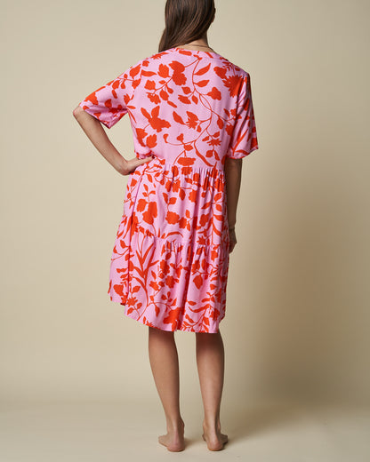 TIERED MIDI DRESS
