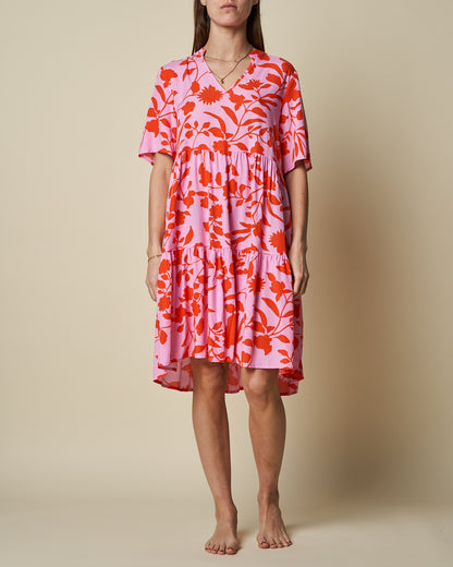 TIERED MIDI DRESS
