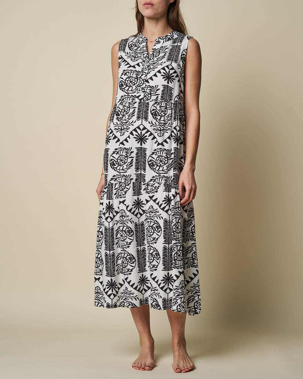 GEOMETRIC BABYDOLL DRESS