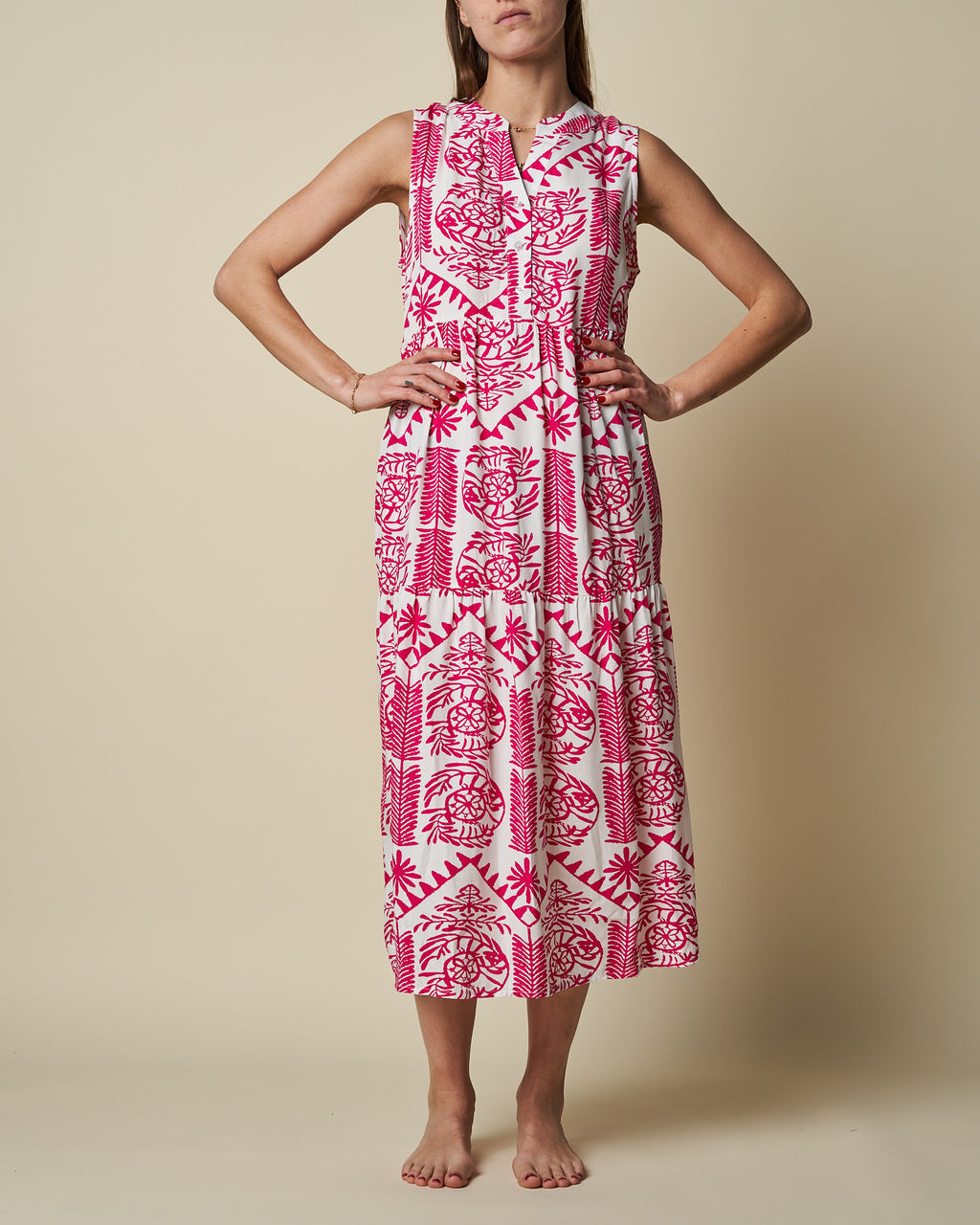 GEOMETRIC BABYDOLL DRESS