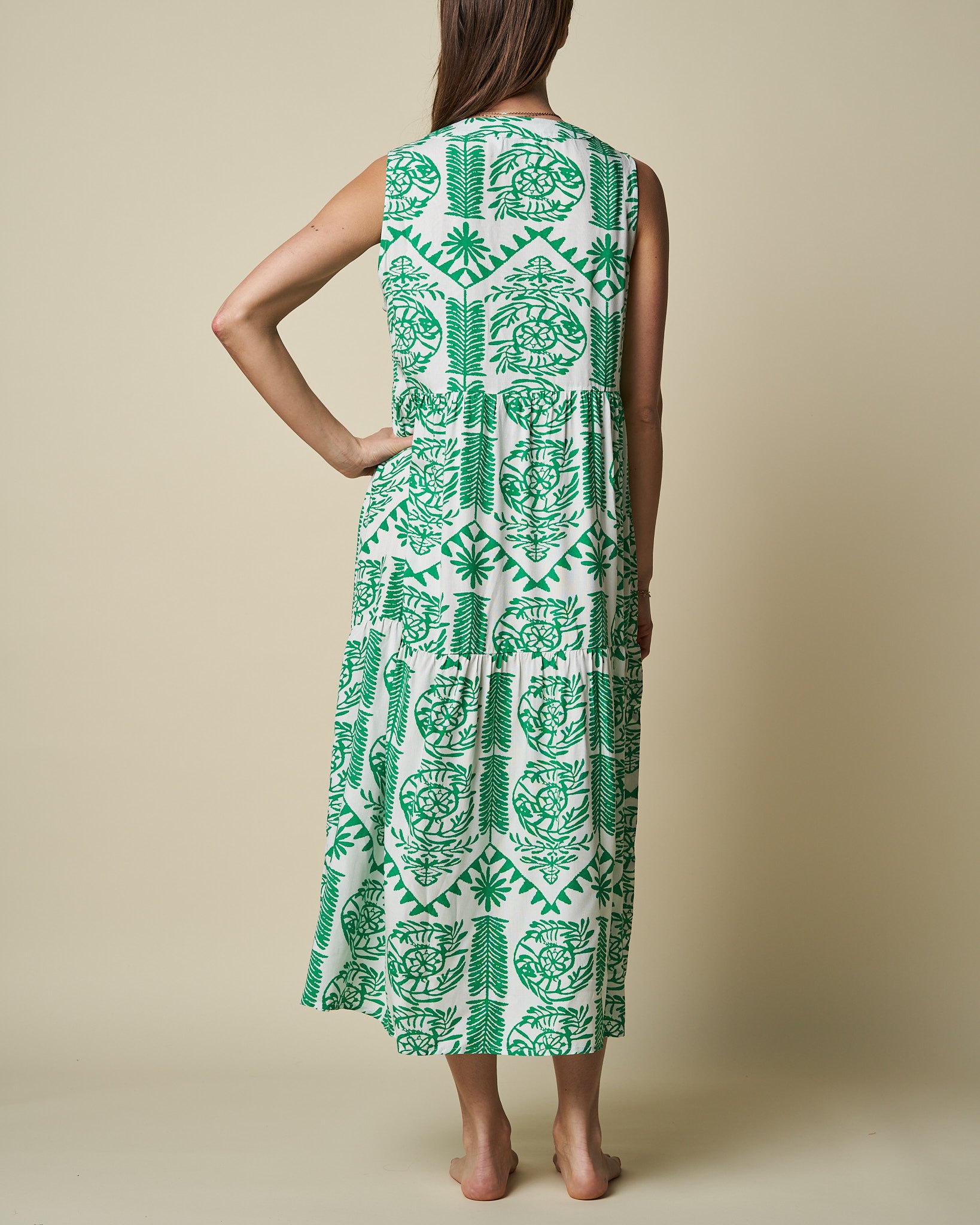 GEOMETRIC BABYDOLL DRESS