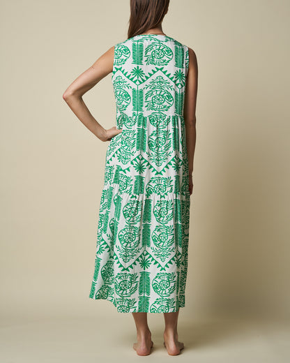 GEOMETRIC BABYDOLL DRESS