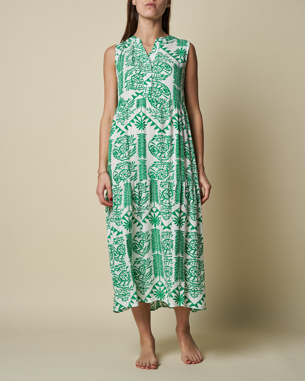 GEOMETRIC BABYDOLL DRESS