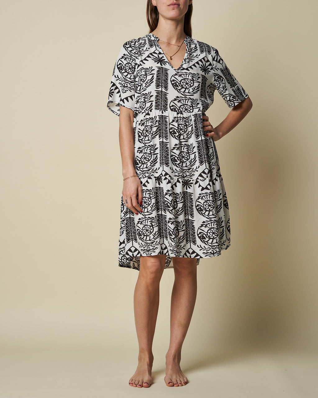 GEOMETRIC MIDI DRESS