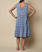 TIERED MIDI DRESS W/ T-BAR BACK