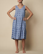 TIERED MIDI DRESS W/ T-BAR BACK