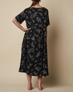 ELBOW SLEEVE LONG DRESS