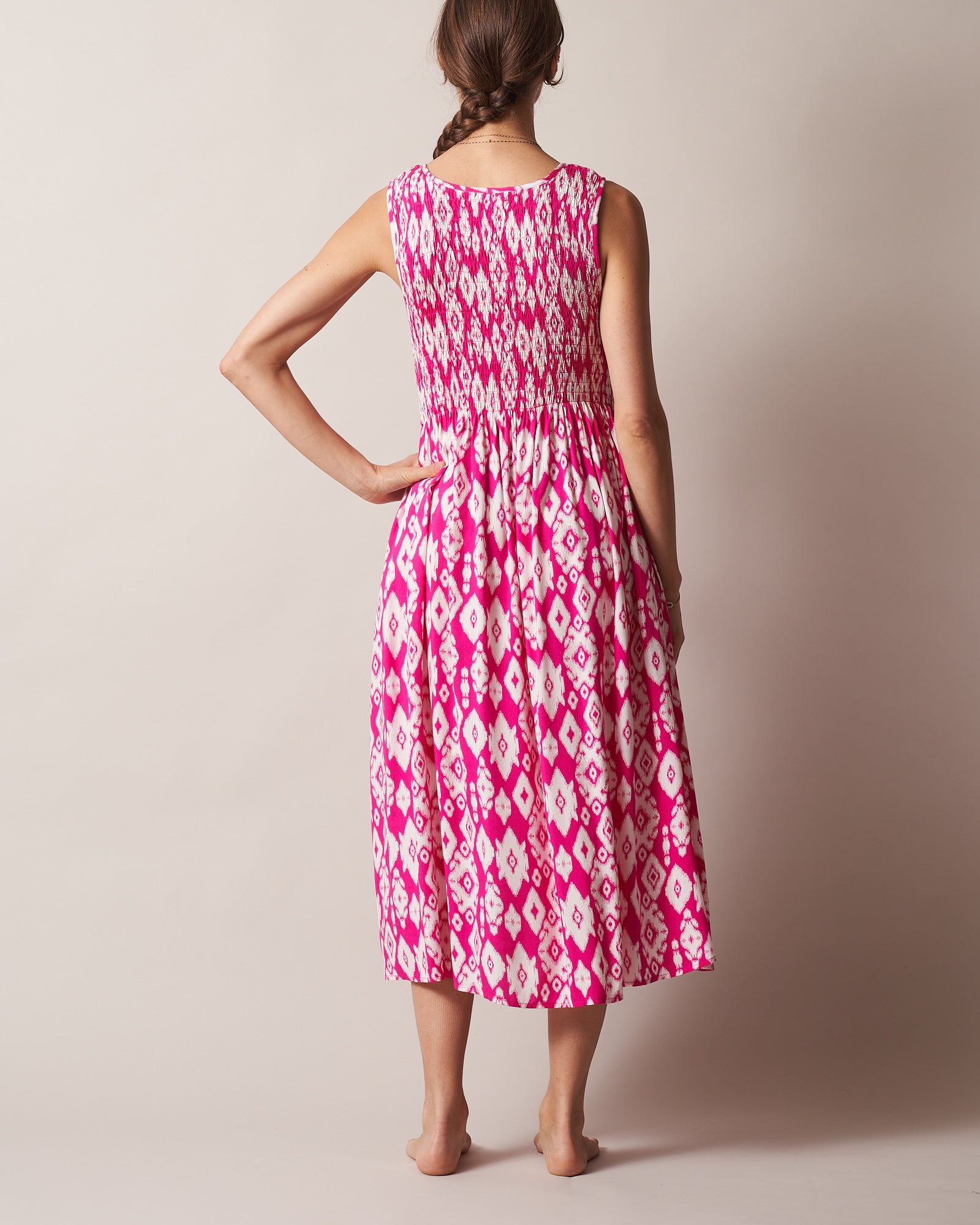 SHIRRED BODICE DRESS