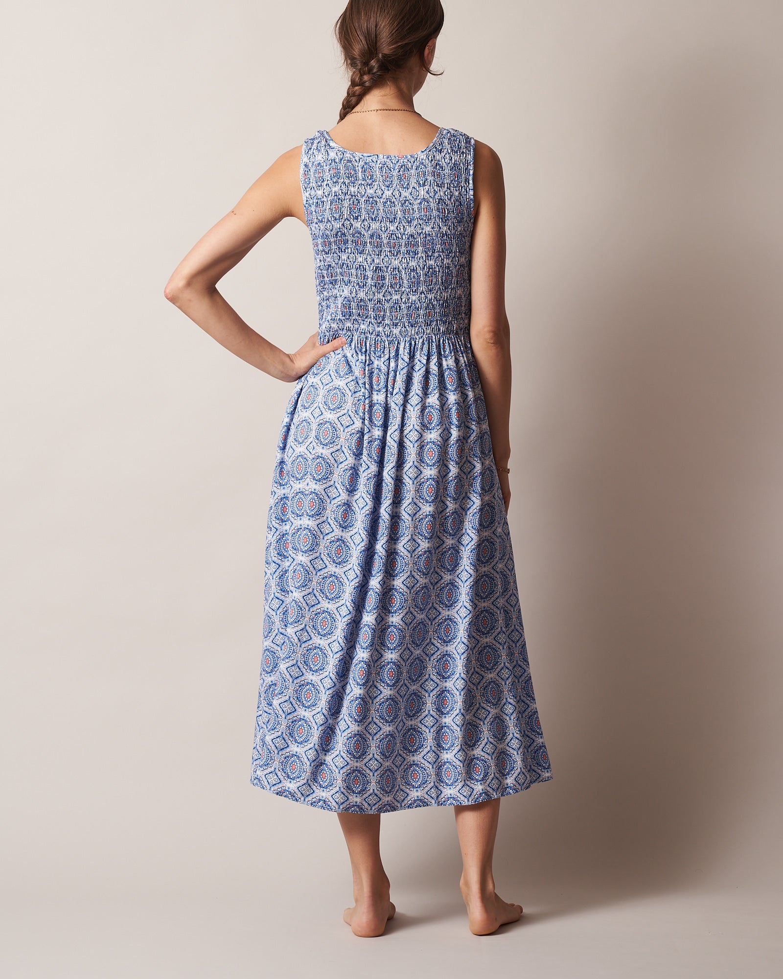 SHIRRED BODICE DRESS