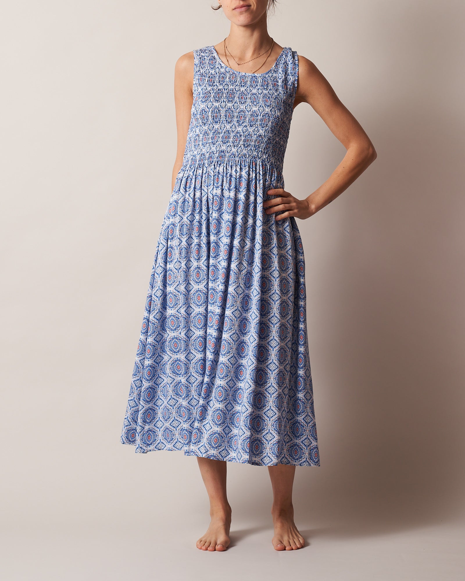 SHIRRED BODICE DRESS