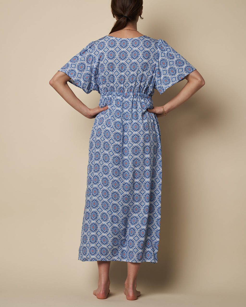 ELASTIC WAIST MAXI DRESS