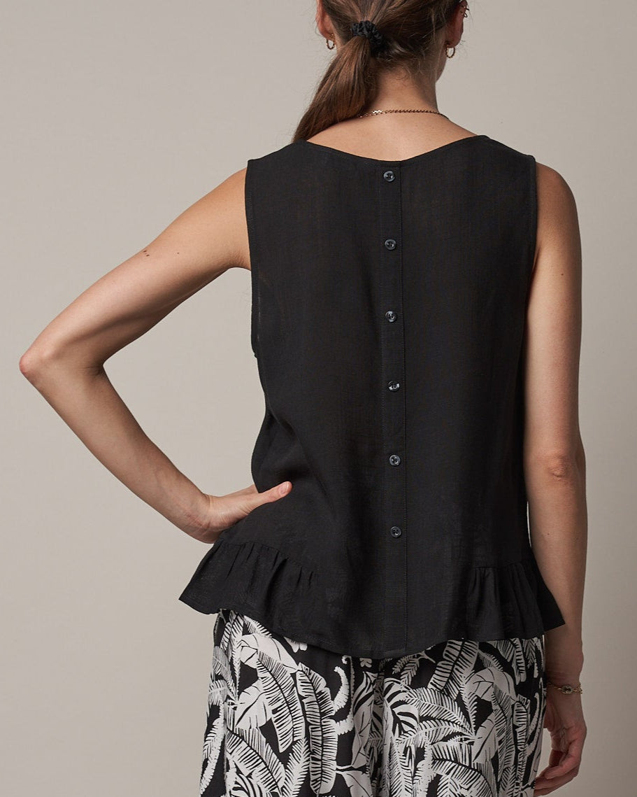 BUTTON BACK TANK TOP