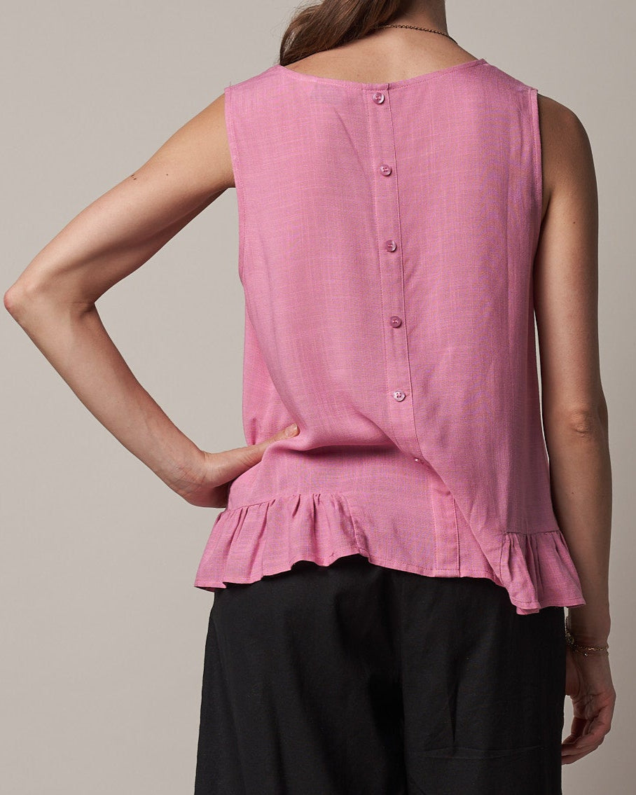 BUTTON BACK TANK TOP