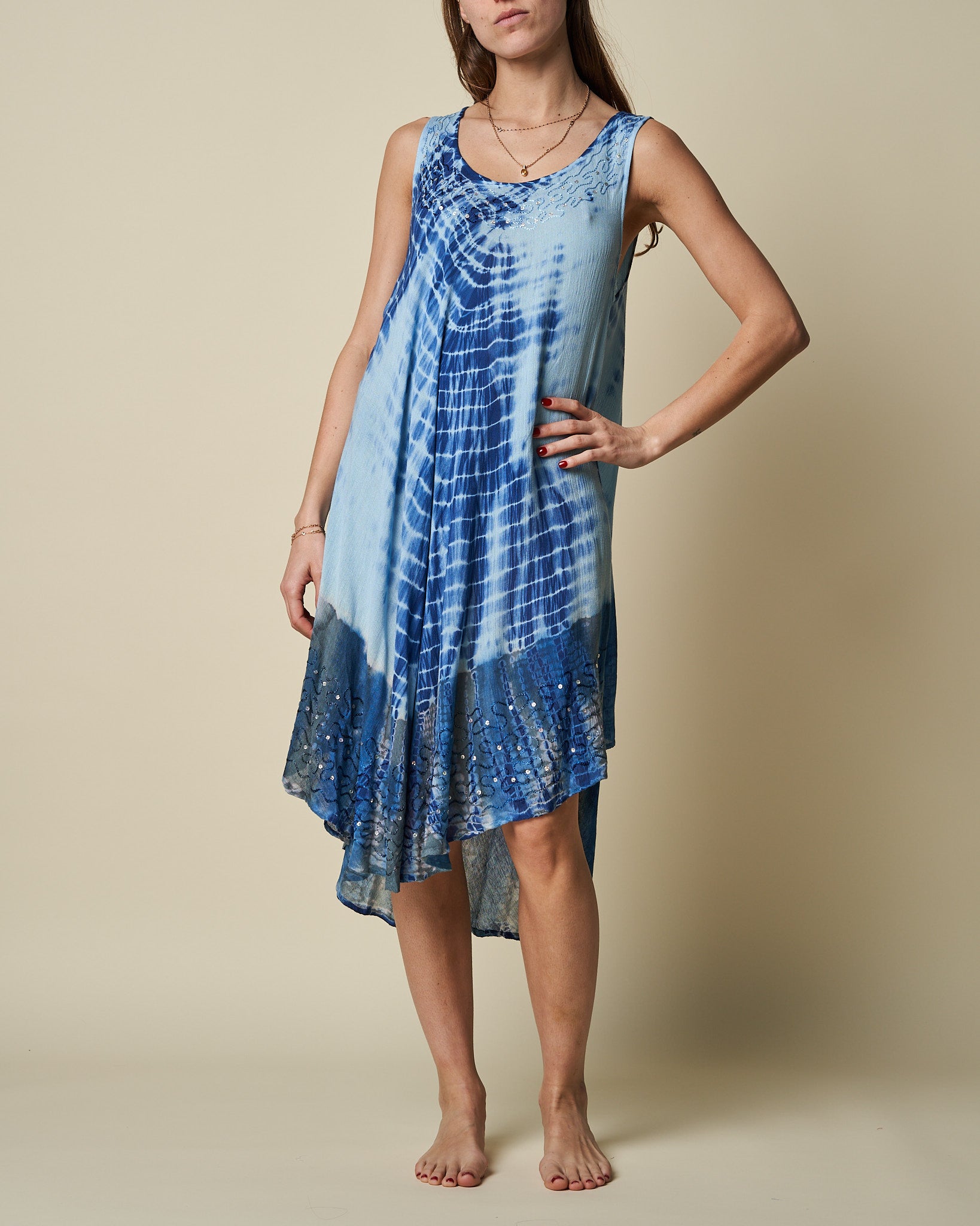 TIE-DYE UMBRELLA DRESS