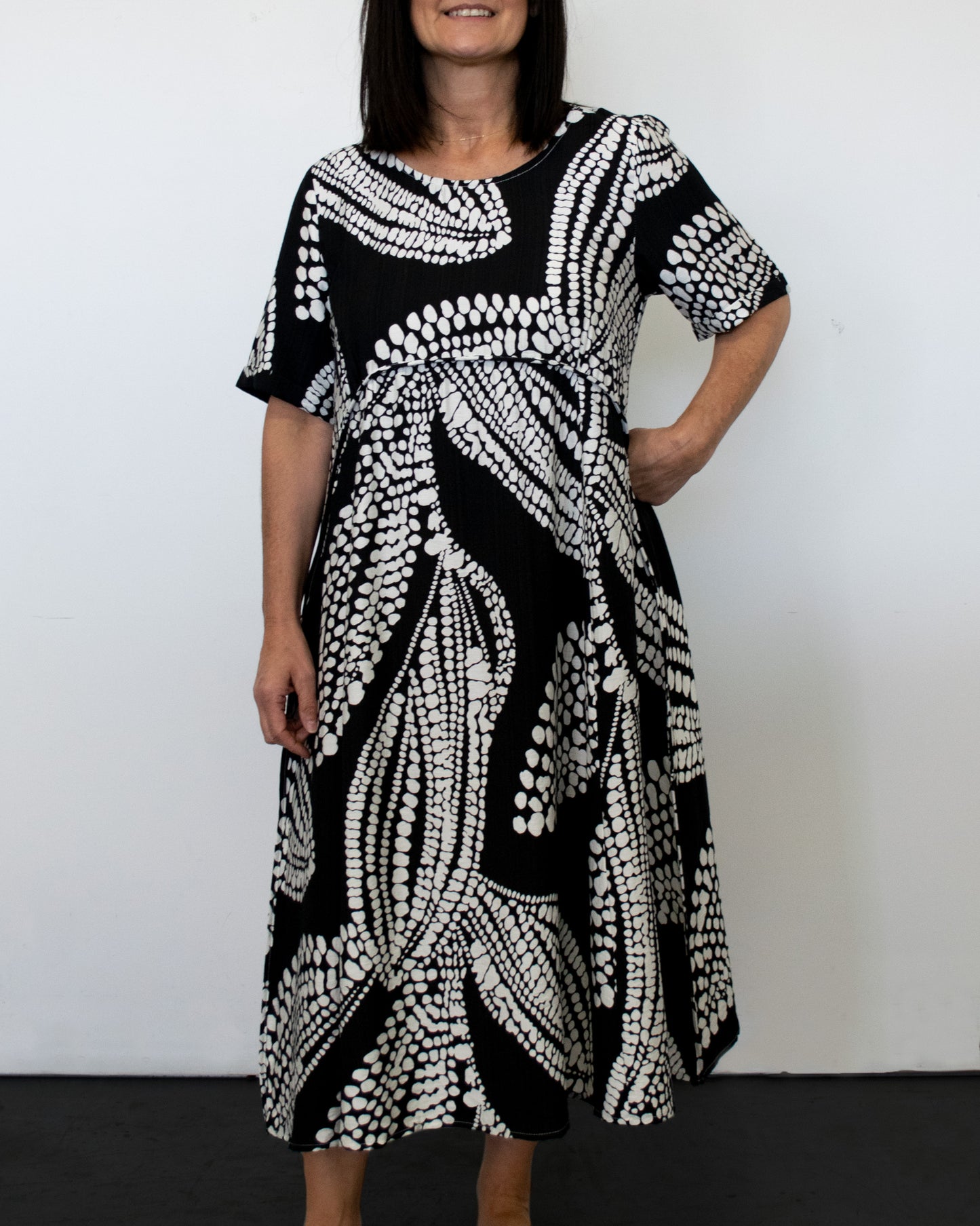 CURVED BUST MAXI DRESS