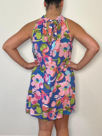 HALTER DRESS W/ TIE BACK